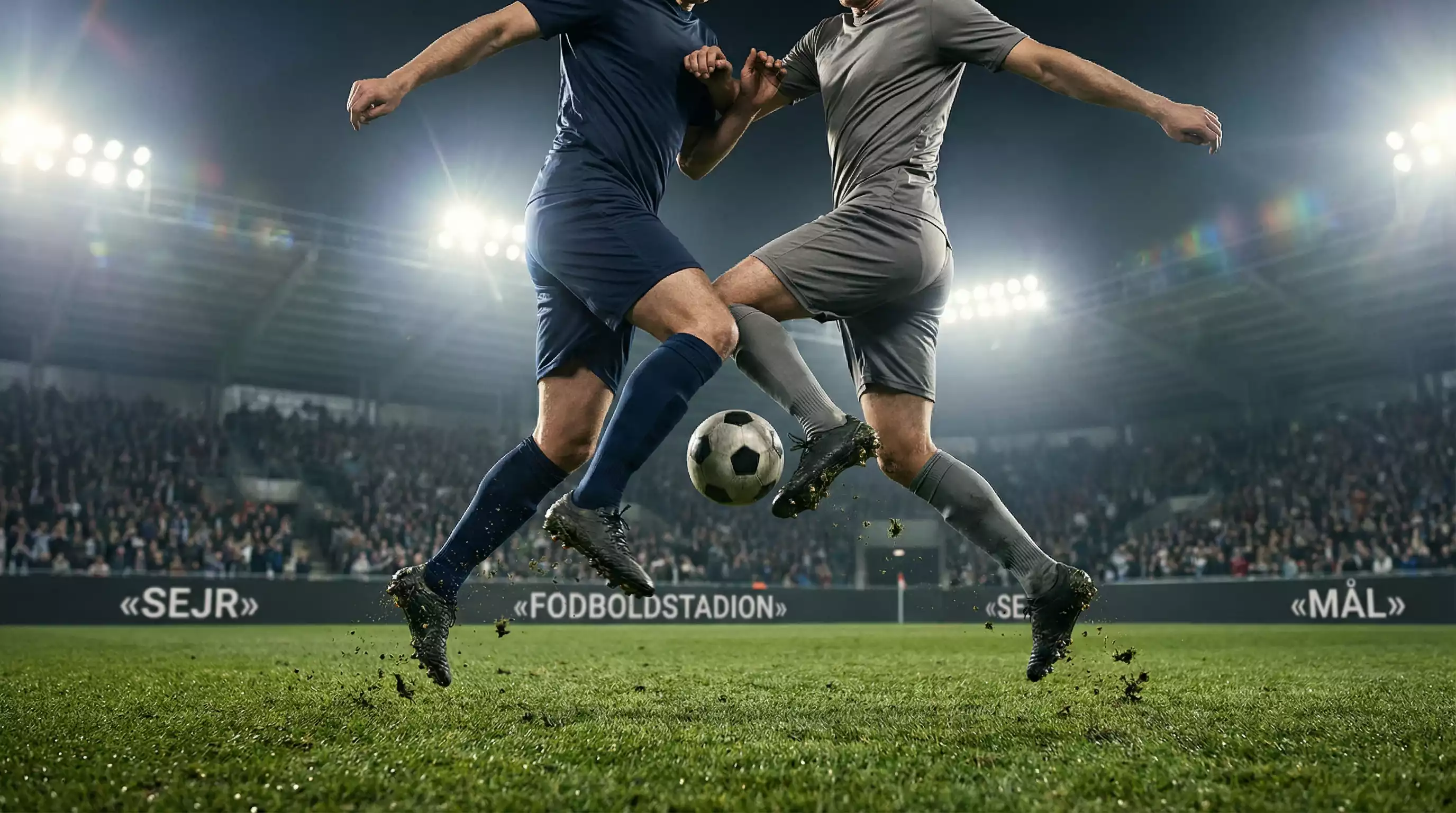 Fodboldspillere fra forskellige nationer i intens duel på VM-banen