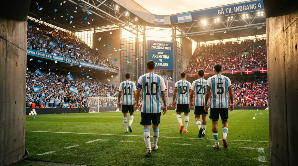 Lionel Messi og Argentinas landshold som forsvarende verdensmestre ved VM 2026