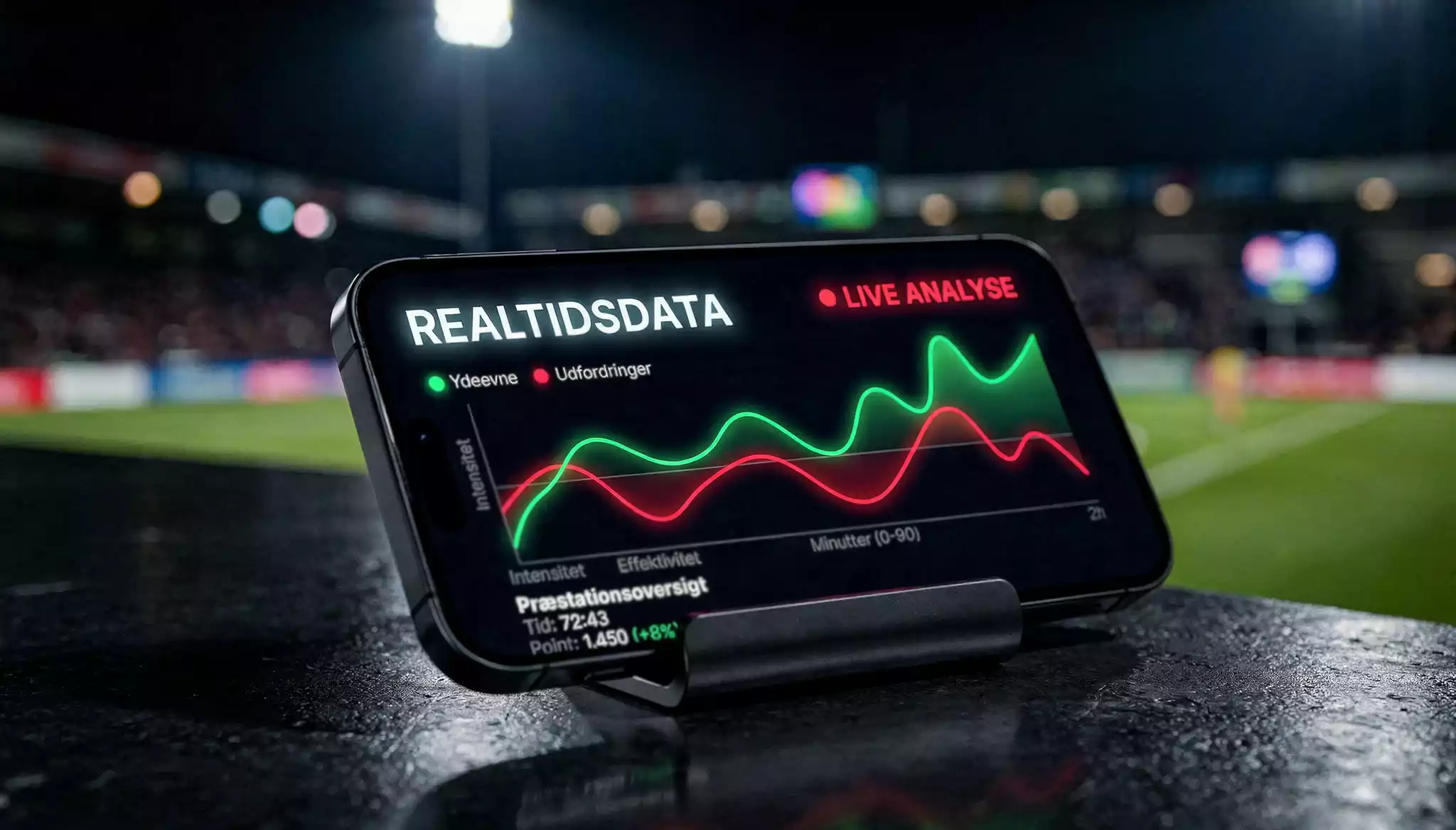 Live odds bevægelser under en VM-kamp visualiseret