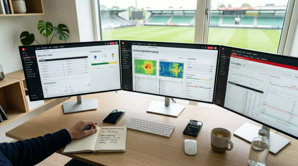 Beregning af odds-værdi med sandsynligheder og margin illustreret